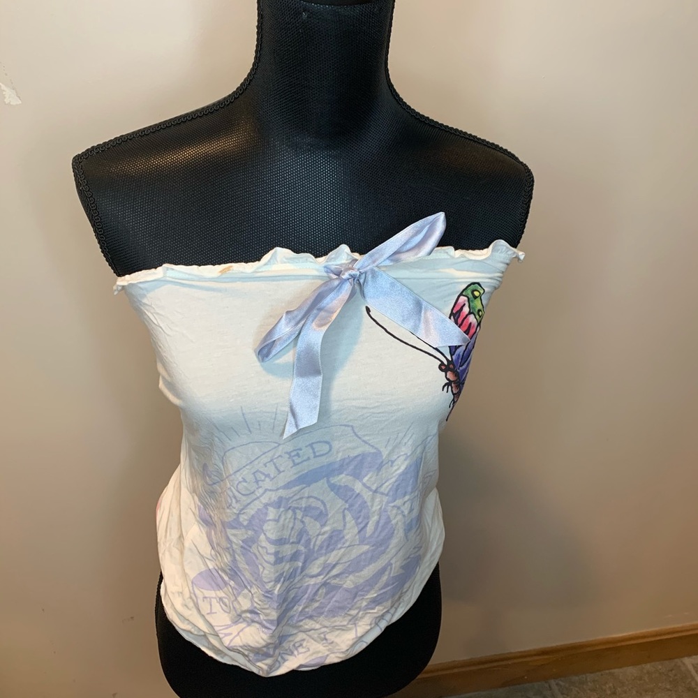💋Cute Ed Hardy tube top💋